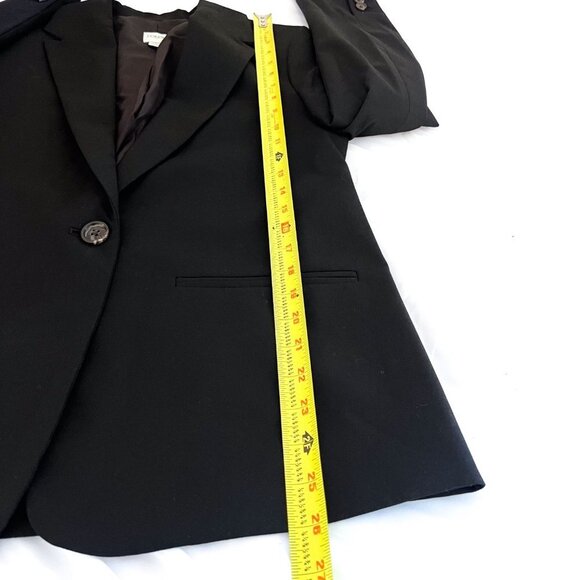 J.Crew Black One Button Blazer Size 2 - Picture 13 of 16